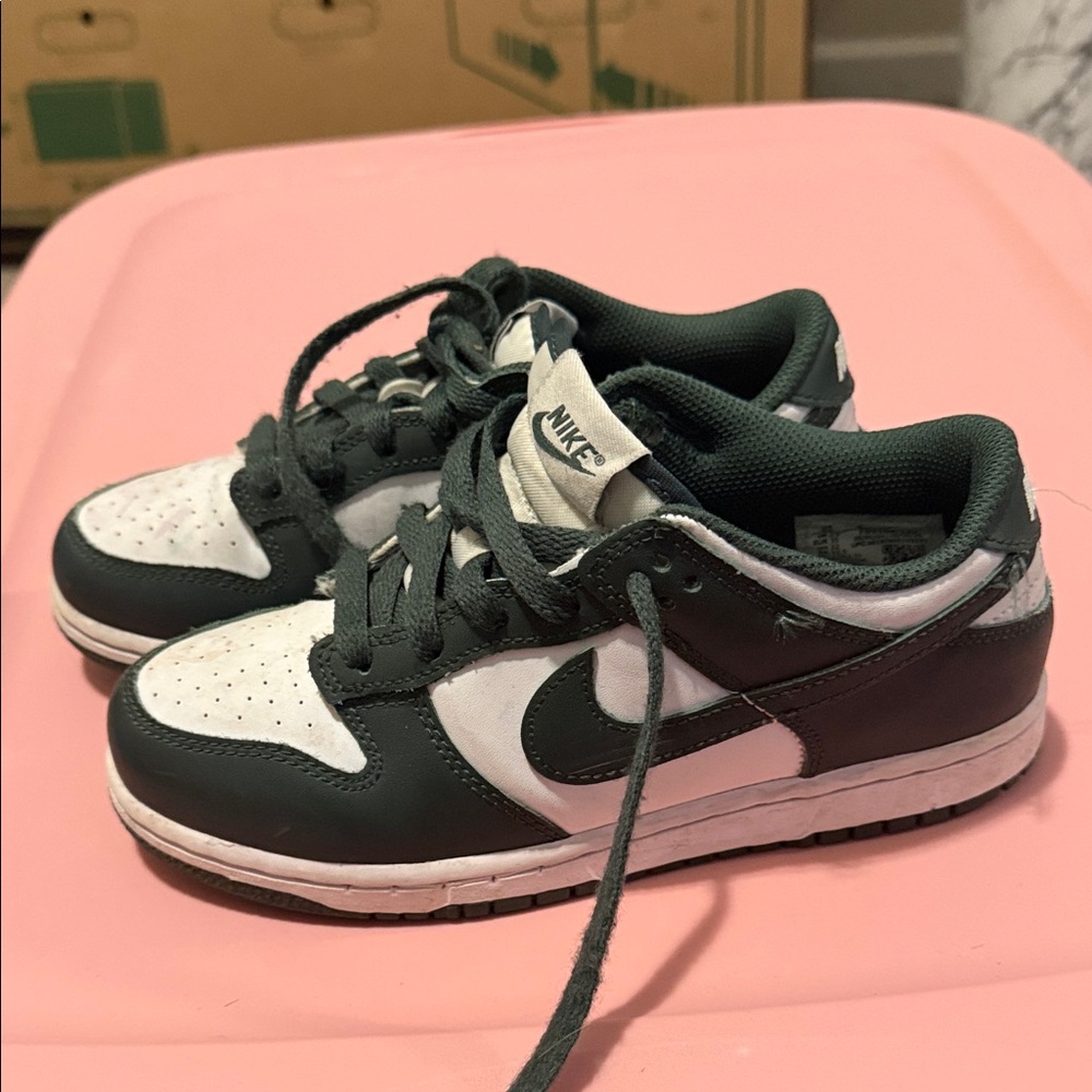 Nike Kids Sneakers - Dark Green and White